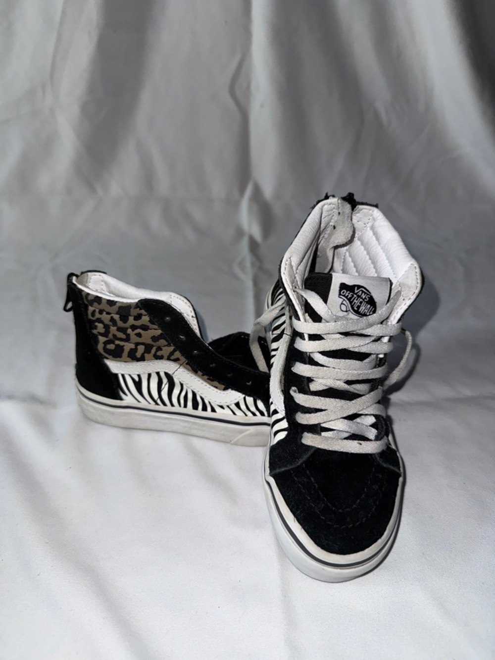 Vans Sk8-Hi Women's Animal Print High-Top Sneakers - Black/White